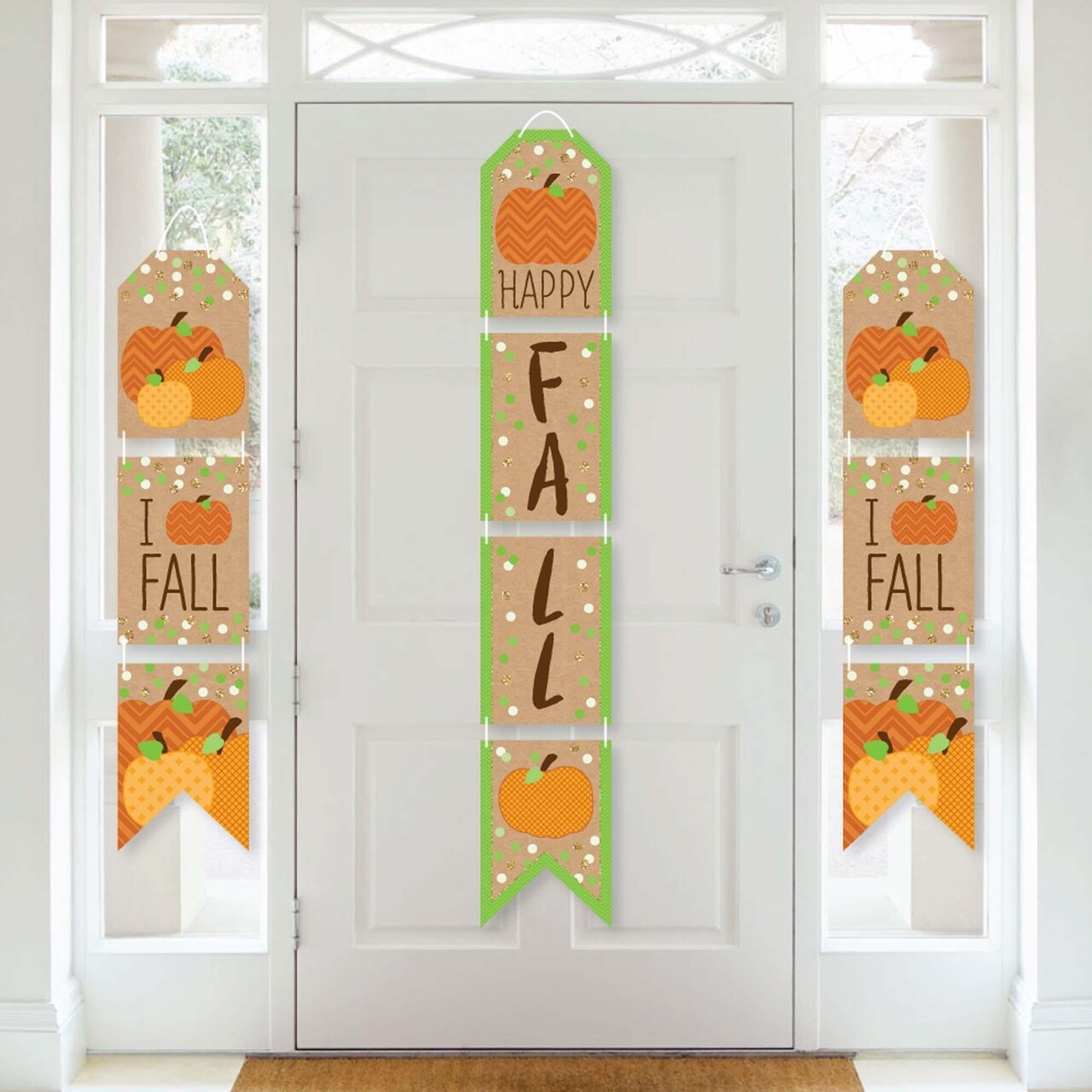 Big Dot of Happiness Pumpkin Patch - Hanging Vertical Paper Door Banners - Fall Halloween Thanksgiving Party Wall Decoration Kit - Indoor Door Decor